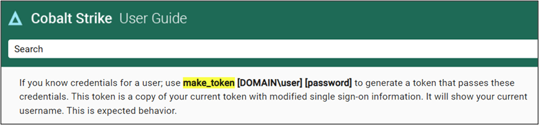 Figure 2 - make_token documentation