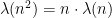 \lambda(n^2) = n\cdot \lambda(n)