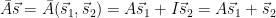 \bar{A}\vec{s} = \bar{A}(\vec{s}_1, \vec{s}_2) =A\vec{s}_1 + I \vec{s}_2 = A\vec{s}_1 + \vec{s}_2